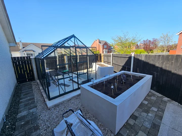A completed garden with paths and planting in Blackrock