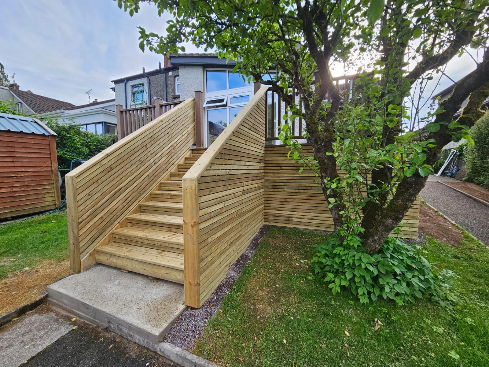 Timber garden steps